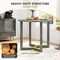 Rubber Wood Farmhouse Dining Table with Wing-Shaped Pedestal Base